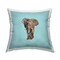Elegant Elephant with Tiara Design by Amelia Noyes Outdoor Printed Pillow
